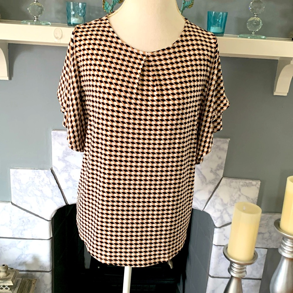 Liz Claiborne print blouse size XL